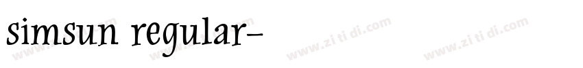 simsun regular字体转换